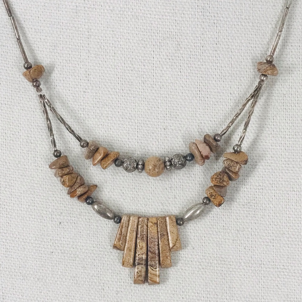 Vintage Tiered Jasper Necklace